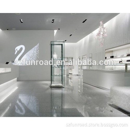 Elegant Wall Jewelry Showcase Design Jewelry Display Cabinet for Store Fixture